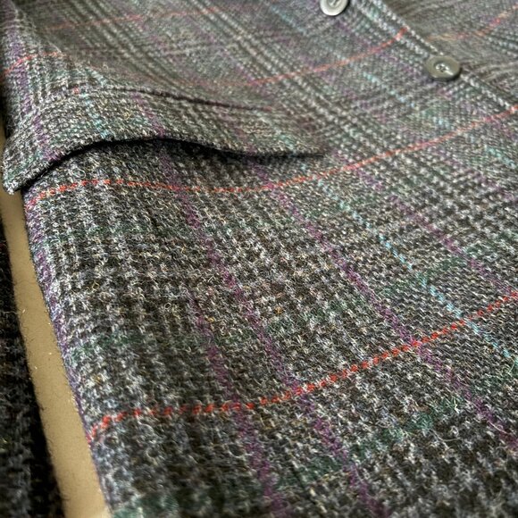 Tweed Sport Coat/Blazer in Multicolor Plaid - Made in Canada - Picture 3 of 10